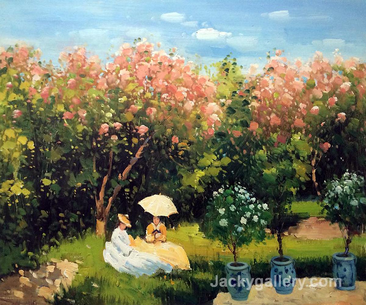 The Garden by Claude Monet paintings reproduction